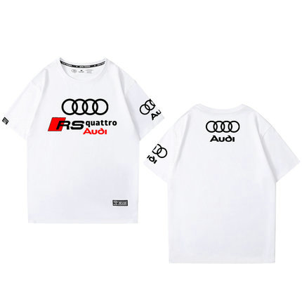 T-shirt RS Audi Quattro Imprimé Col Rond Homme Manches Courtes